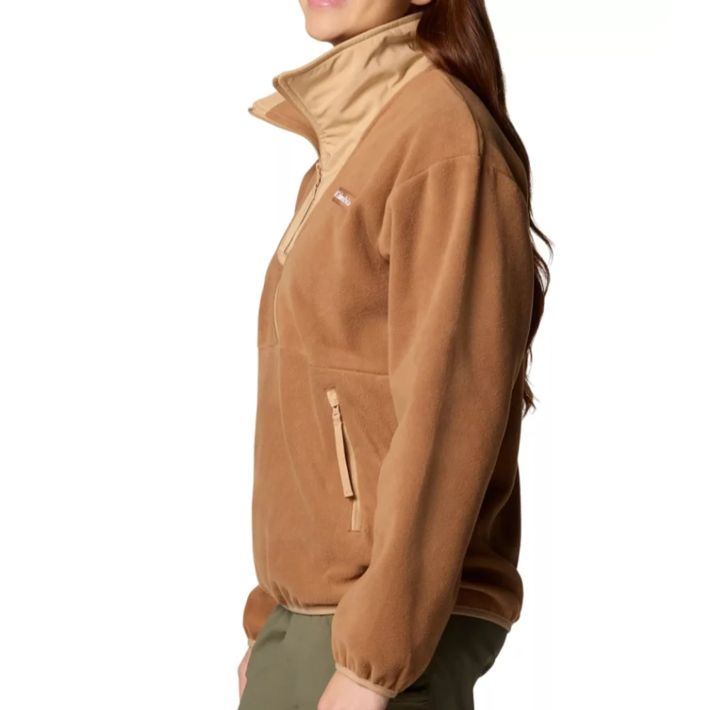 Women's Columbia Sequoia Grove 1/2 Zip Brown Fleece Pullover Size XL NWT - Picture 3 of 13